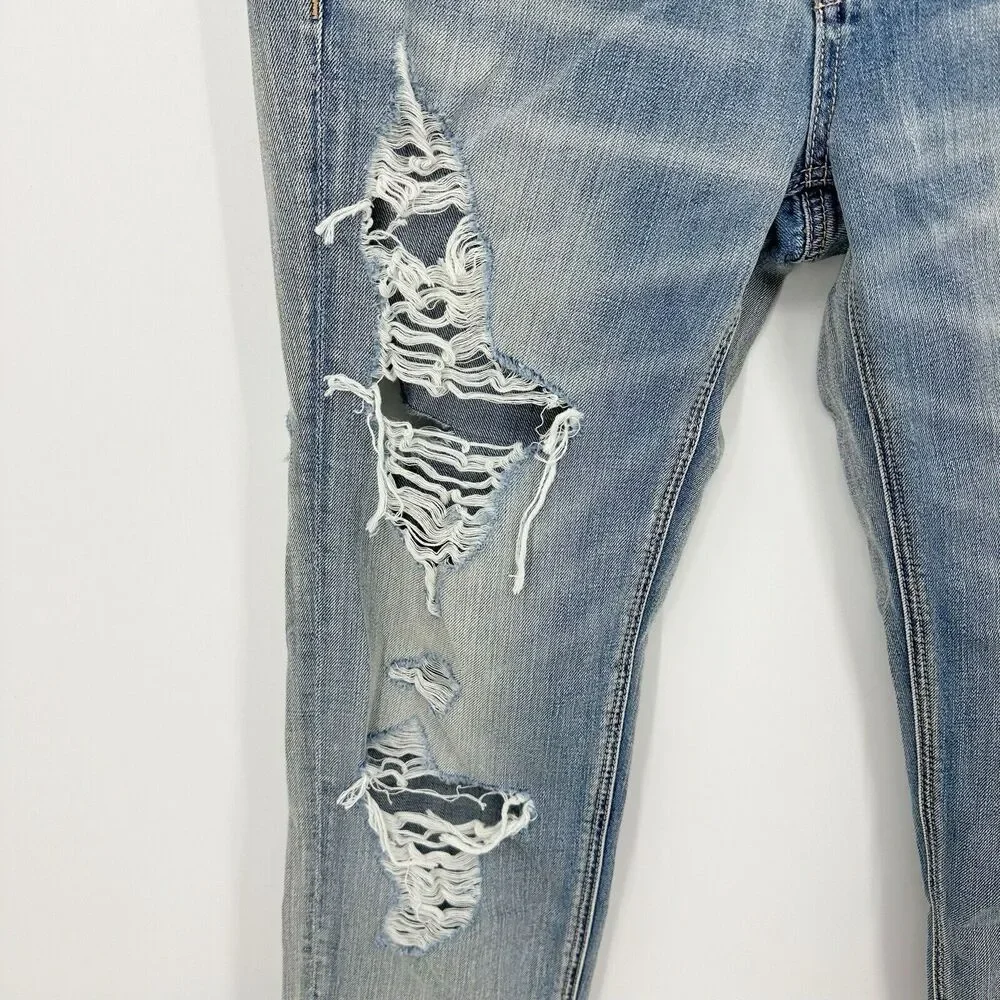 American Eagle Tomgirl Jeans Size 4‎ Women Classic Vintage Destroy Button Fly